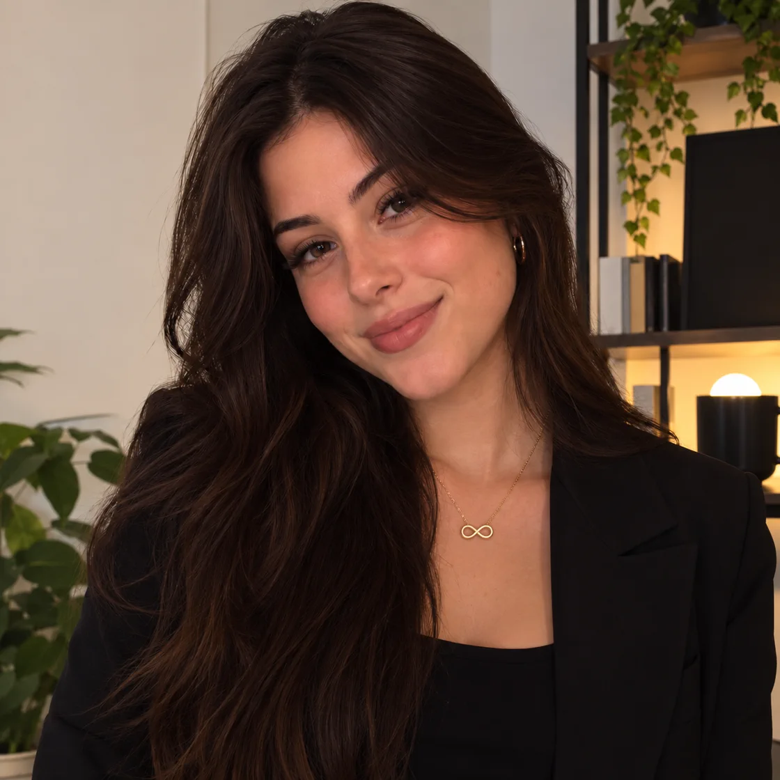 Retrato da Sophie, agente virtual de IA da LINCKS.AI